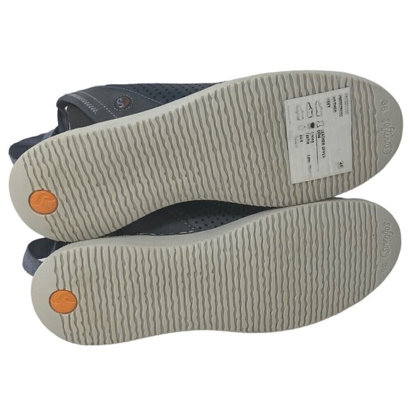 NEW Softinos By FLY London Women's Size 5 Leather Tie-Back Sandals Navy 36EU NIB - Picture 8 of 9